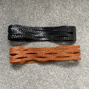 Genuine Leather Black Rust Belt Duo